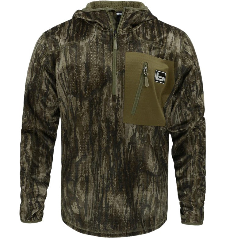 Banded 1/4 Zip Mid Layer Fleece Hoodie Pullover-Legacy