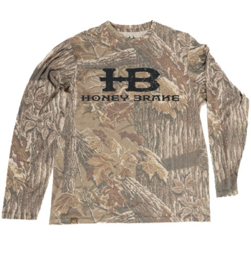 Honey Brake X Realtree  Vintage Xtra Gray LS Crew