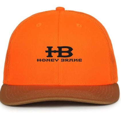 Honey Brake Cotton Mesh Back Trucker Blaze Orange