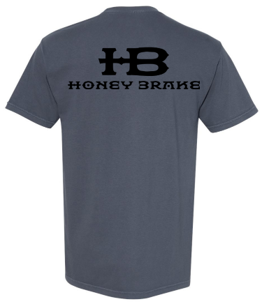 Honey Brake Logo SS Comfort Colors Tee Denim