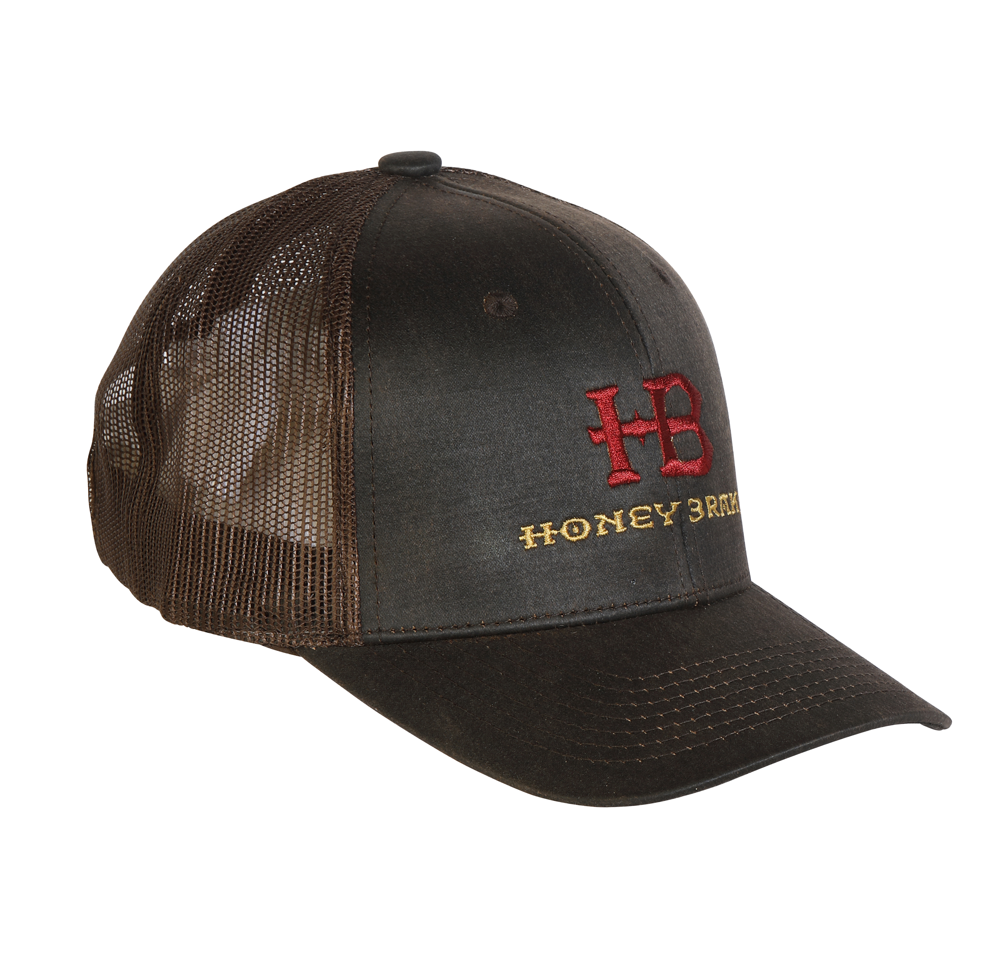 HB Dark Brown Mesh Structured Hat