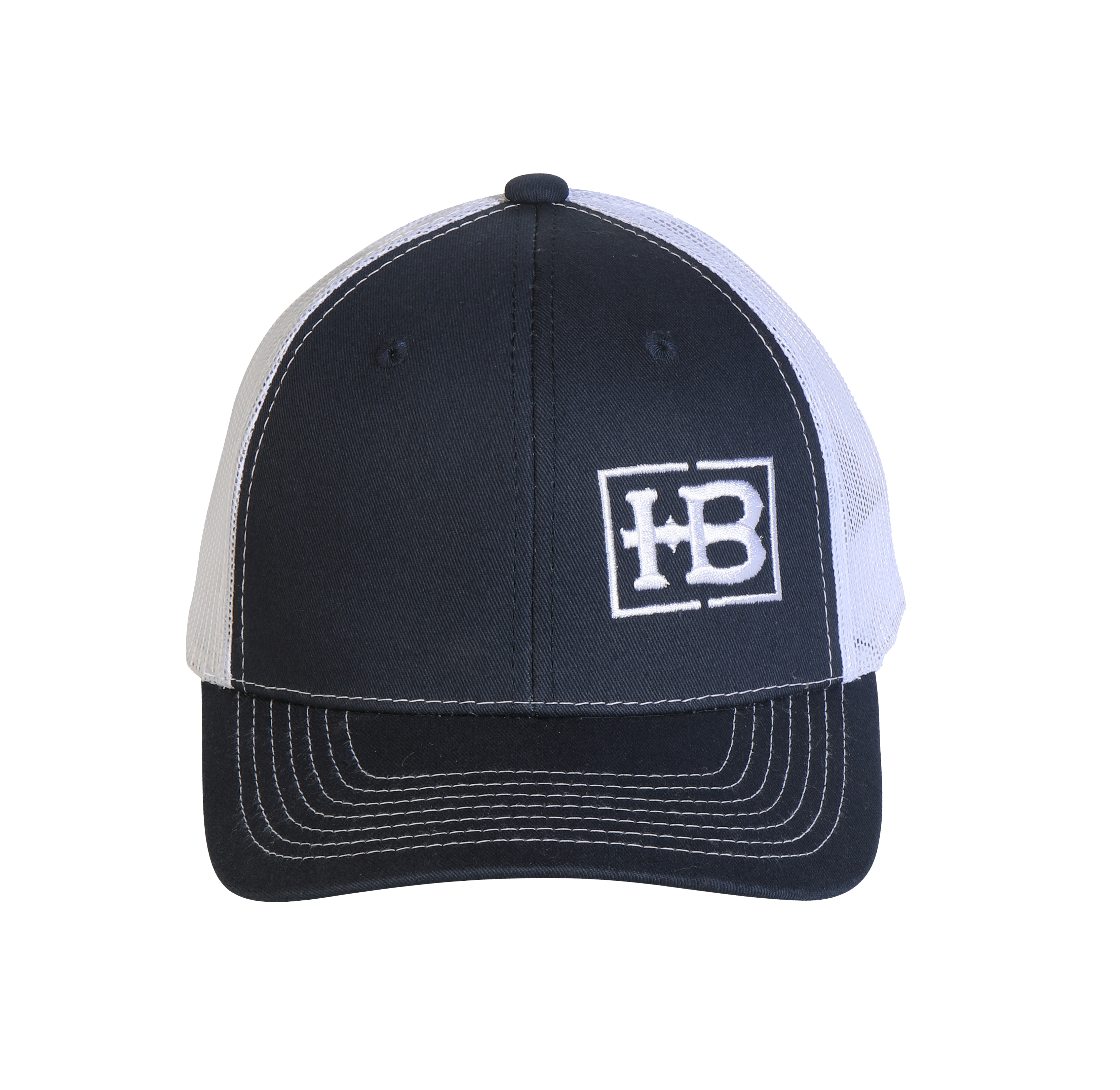 HB Navy/White Structured Hat