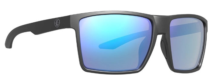 Leupold Sunglasses DeSoto - Matte Black, Blue Mirror