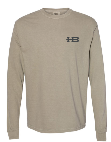 Honey Brake Logo LS Comfort Colors Tee Sandstone