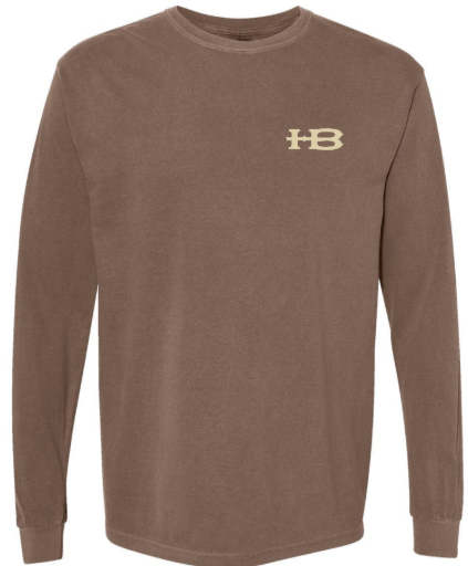 Honey Brake Logo LS Comfort Colors Tee Espresso
