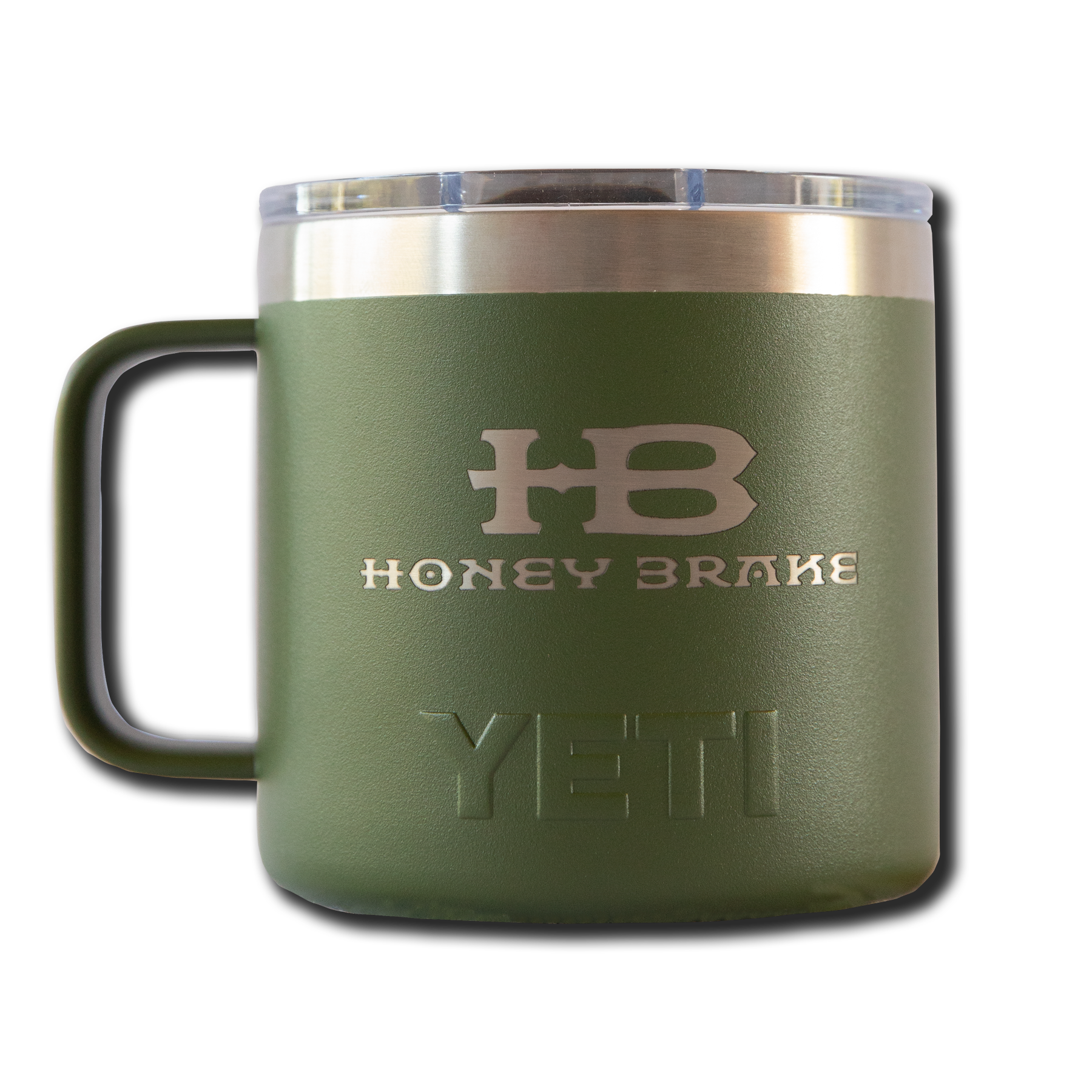 Yeti Rambler 14oz Mug w/Honey Brake Logo w/Magslide Lid